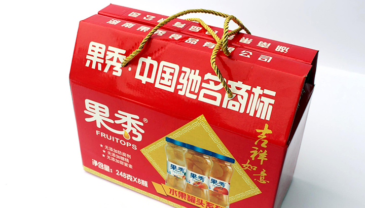 日大彩印为湖南果秀食品有限公司印制新款产品包装盒