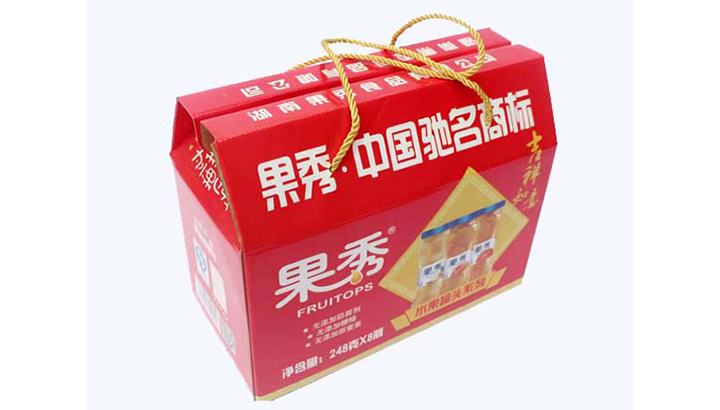 日大彩印为湖南果秀食品有限公司印制新款产品包装盒